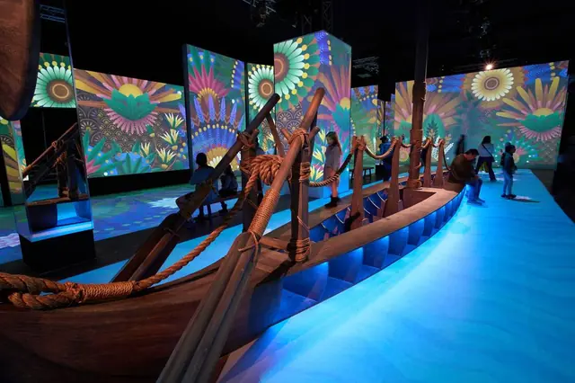 The immersive exhibition hall at Magic Box Event Campus